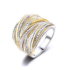 Mix Gold Crossover Ring